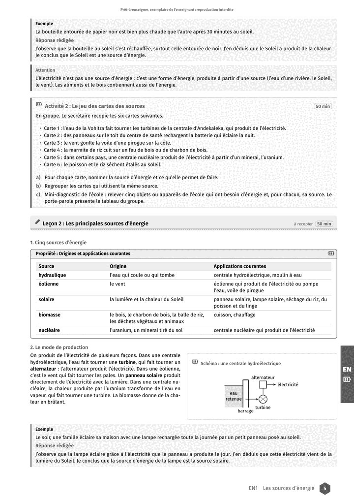 Échantillon Sciences physiques 5e, page 6 sur 10