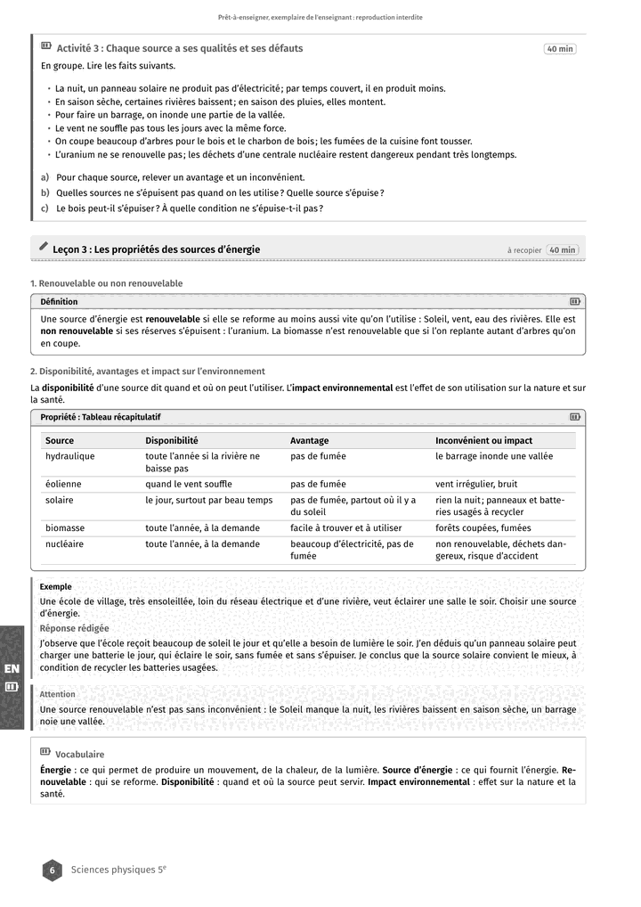 Échantillon Sciences physiques 5e, page 7 sur 10