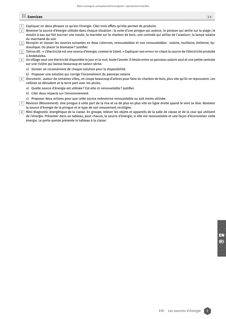 Échantillon Sciences physiques 5e, page 8 sur 10