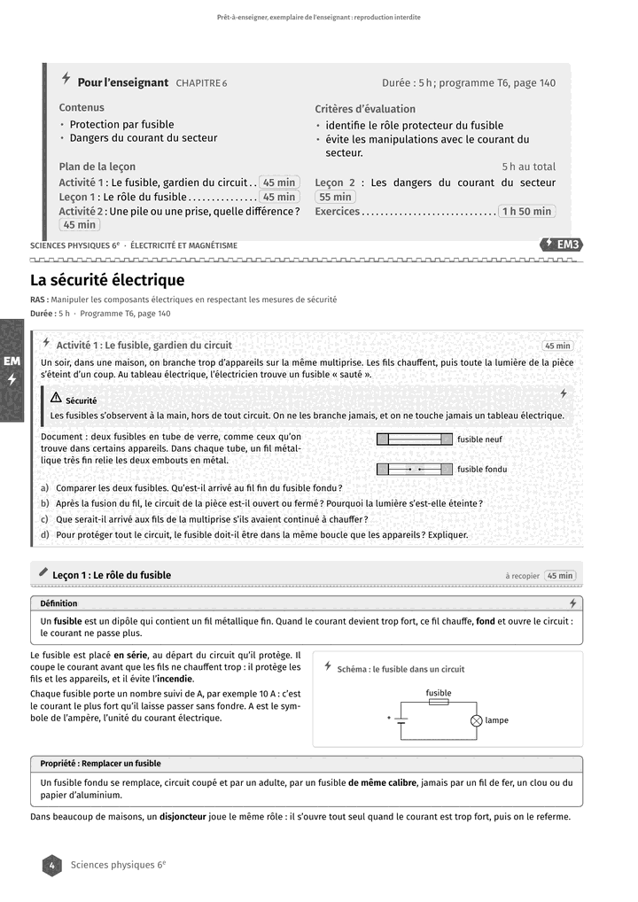 Échantillon Sciences physiques 6e, page 5 sur 8
