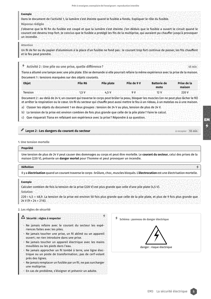 Échantillon Sciences physiques 6e, page 6 sur 8