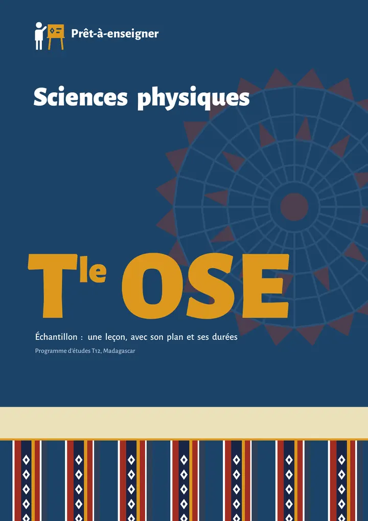 Échantillon Sciences physiques Tle OSE, page 1 sur 8
