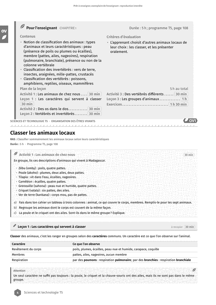 Échantillon Sciences et technologie T5, page 5 sur 10